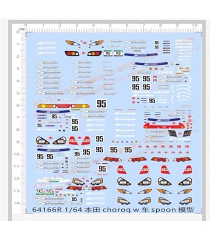 Amazon.co.jp: 1/64 ミニカー用 スポンサーデカール シール ステッカー